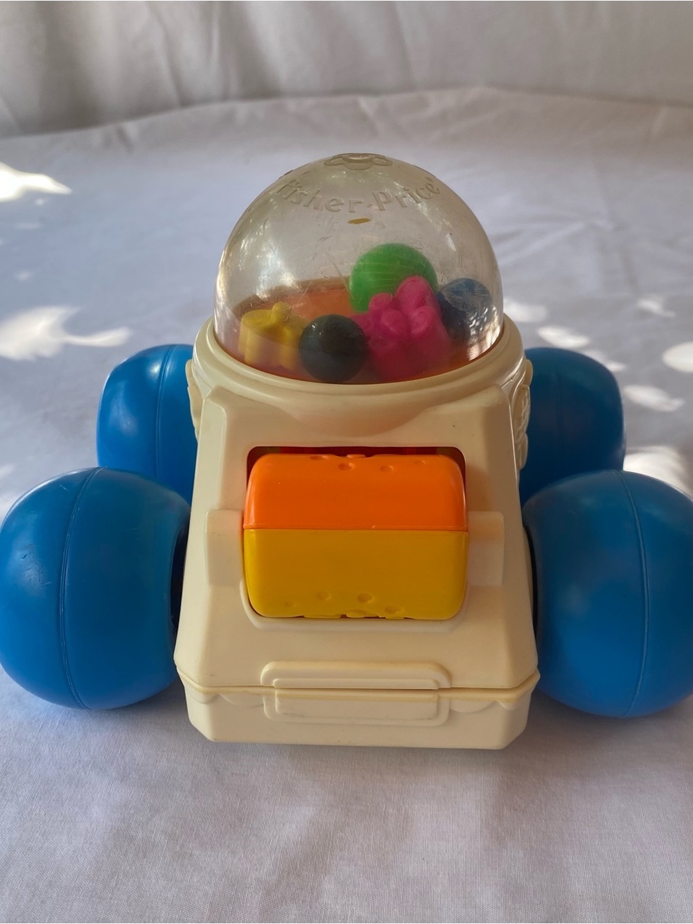 Vintage Fisher Price Pop Up Bear Toy 1987 Rolling Ball Popper - Picture 3 of 7